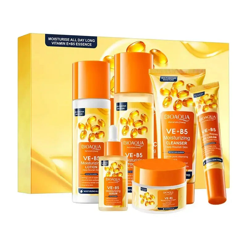 Kit de Cuidados Faciais VE + B5 Multi Effect Nourishing Repair 6 Peças – Bioaqua