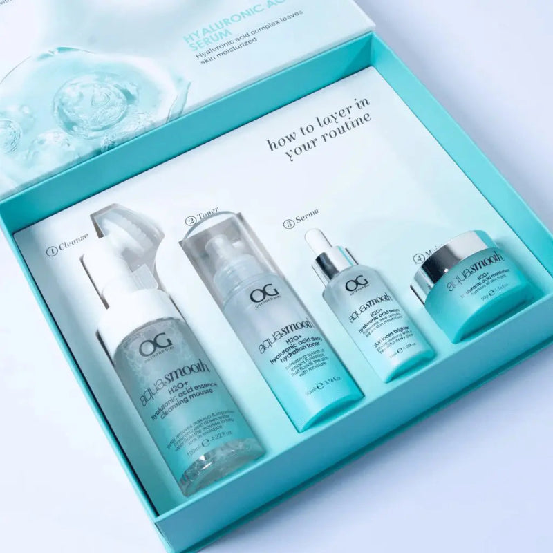 Kit de Cuidados Faciais 4 Passos Aquasmooth H2O + Hyaluronic Acid – Outdoor Girl