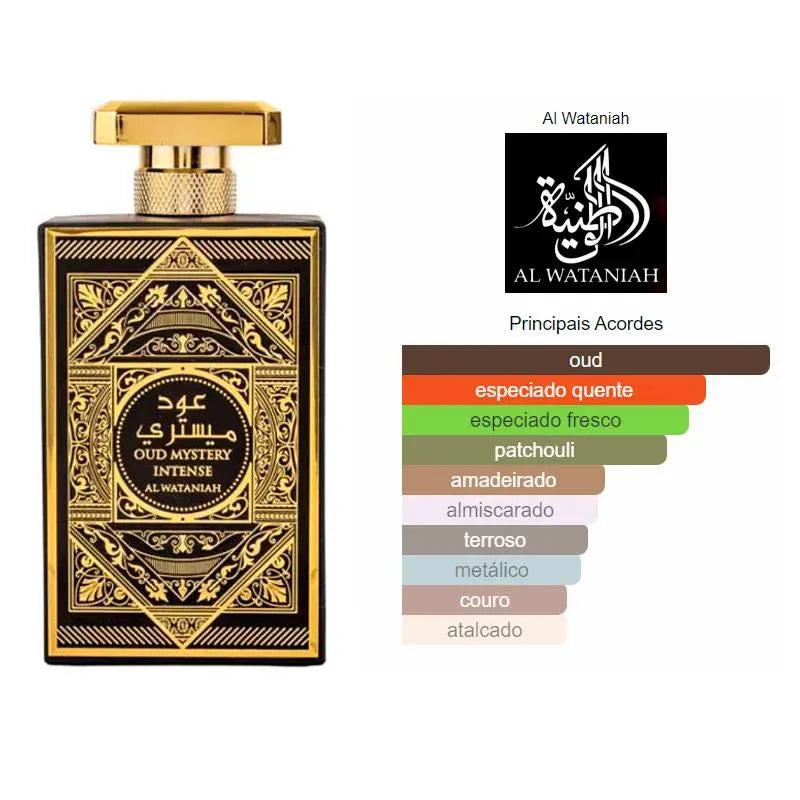 Al Wataniah Oud Mystery Intense Masculino  100ml Eau De Parfum