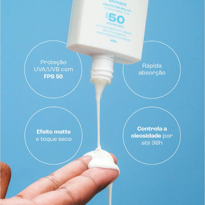 Creamy Skincare Protetor Solar Watery Fluid FPS 50 Com 40ml