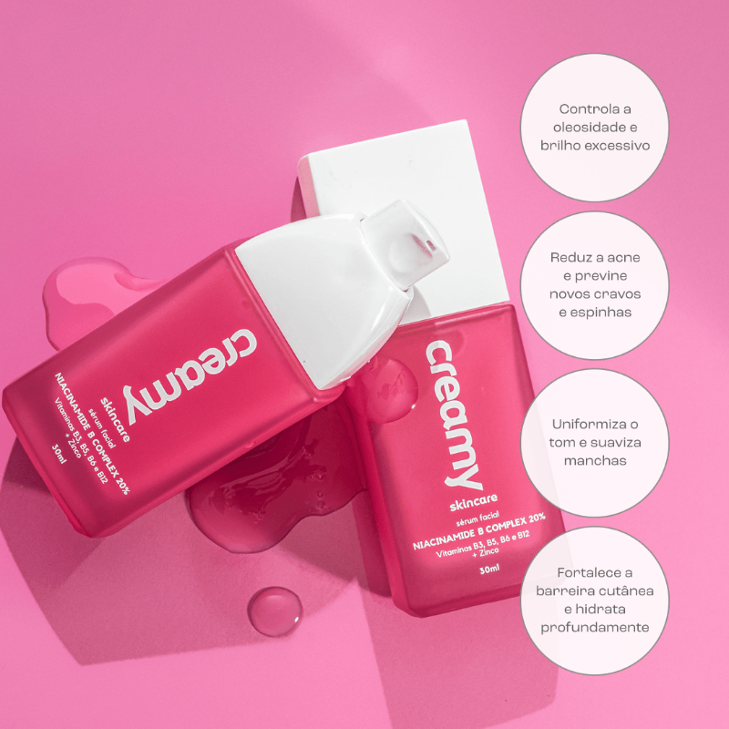 Creamy Skincare Sérum Fortalecedor Antioleosidade-Niacinamide B 30ml