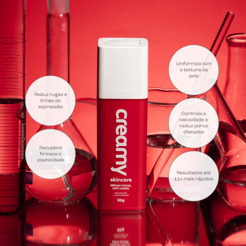Creamy Skincare Sérum Facial Anti -Idade -Retinal 0.05% 30G