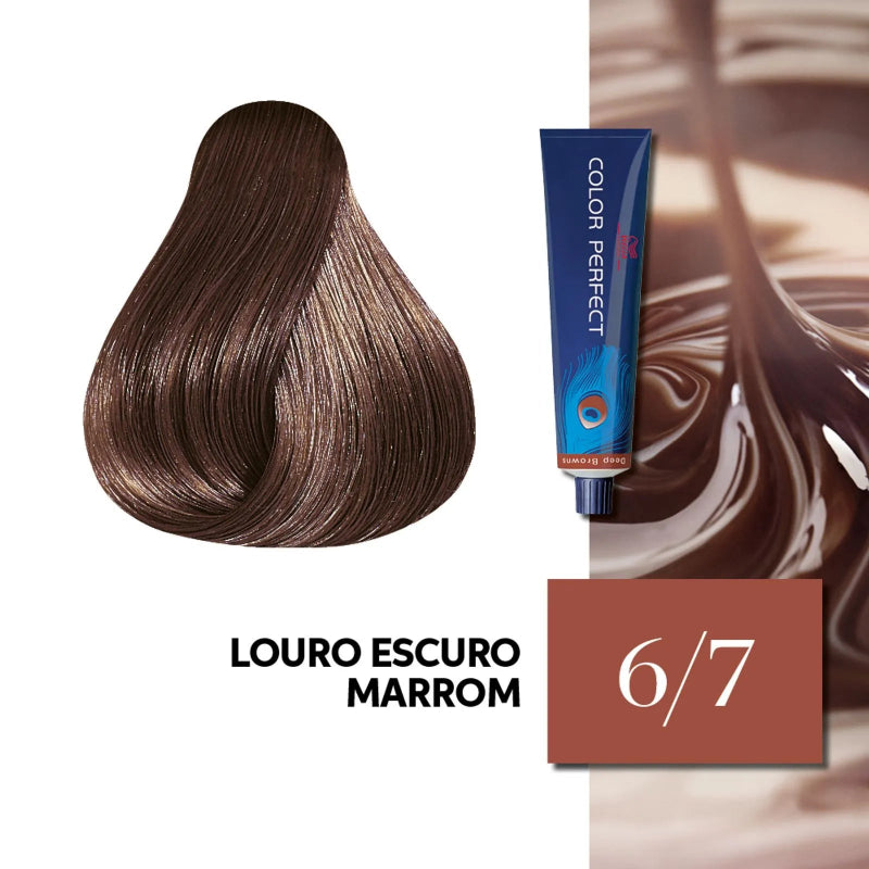 Wella Tintura Color Perfect 6/7 Louro Escuro Marrom 60ml