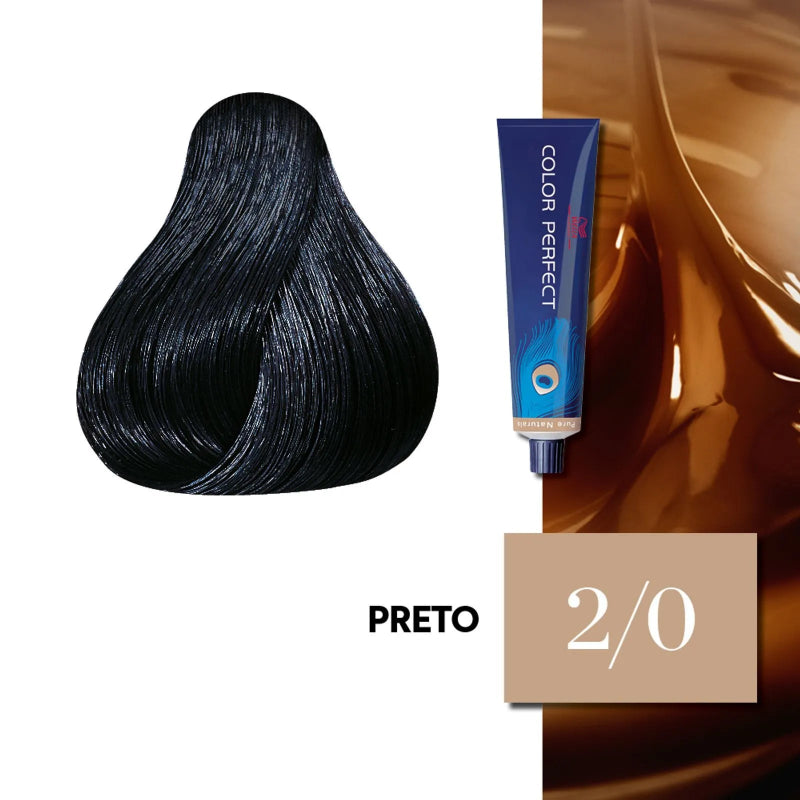 Wella Tintura Color Perfect 2/0 Preto 60ml