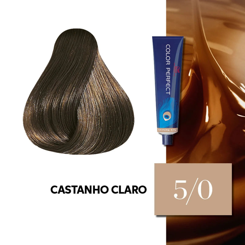 Wella Tintura Color Perfect 5/0 Castanho Claro 60ml