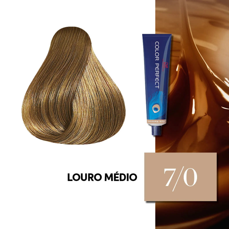 Wella Tintura Color Perfect 7/0 Louro Médio 60ml