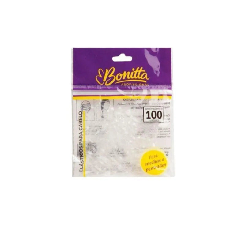 Bonitta Elástico Para Cabelo Soft Transparente Com 100 Unidades