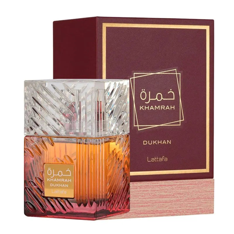 Lattafa Khamrah Dukhan Masculino 100ml Eau De Parfum