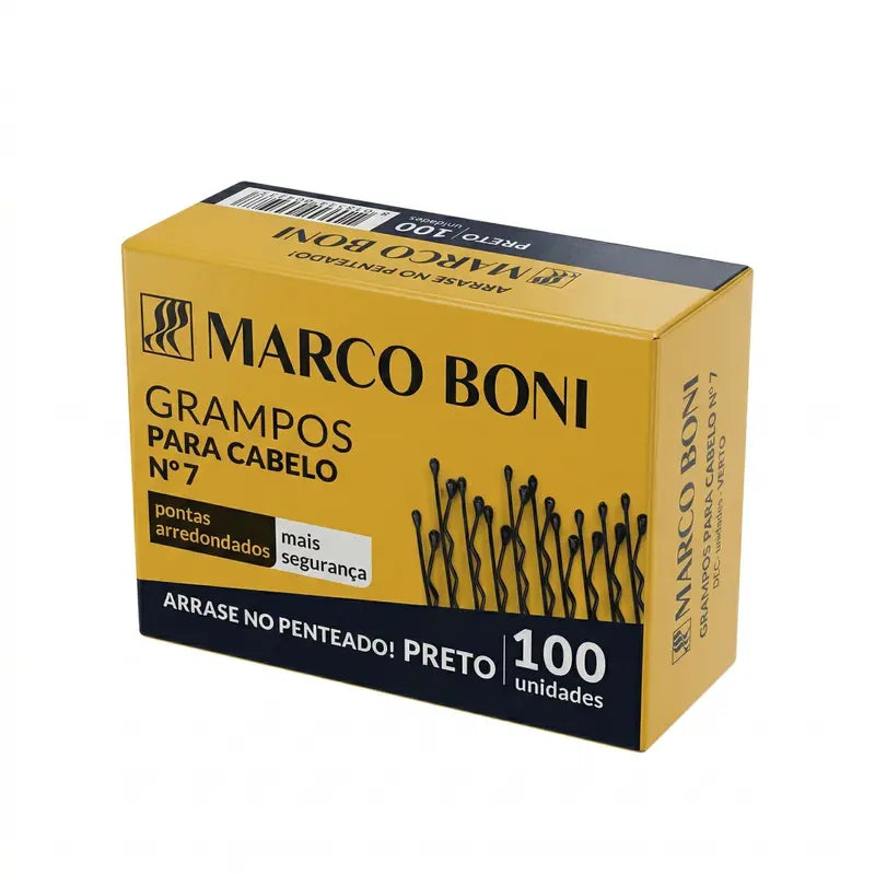Marco Boni Grampos Para Cabelo Preto N 7 Ref. 8309