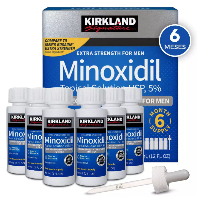 Tratamento Capilar Kirkland Minoxidil 6x60ml Nova Embalagem