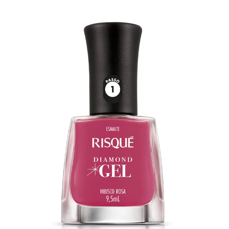 Esmalte Risque Diamond  Gel Hibisco Rosa 9,5ml