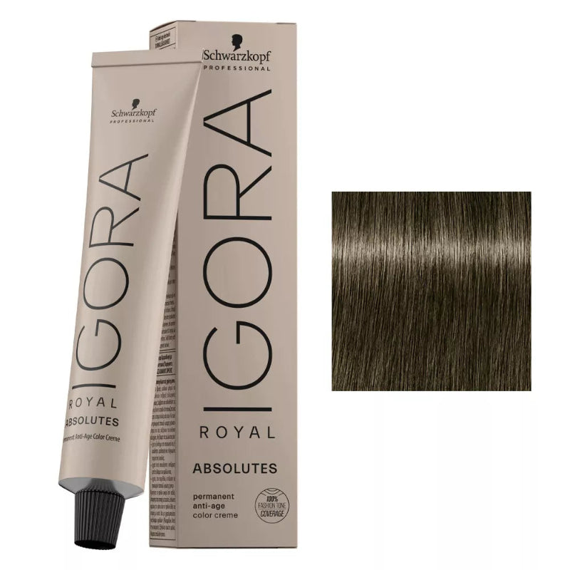 Schwarzkopf Igora Royal Absolutes  Louro Médio Cinza Natural 7-10  60ml