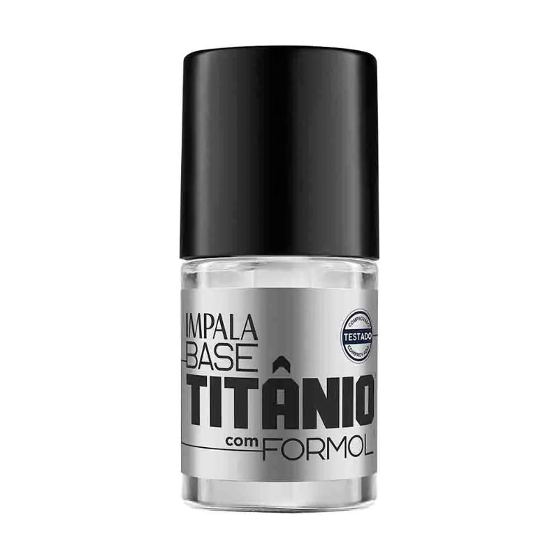 Esmalte Impala Base Titanio Com Formol 8ml Fortalecedor e Endurecedor De Unhas