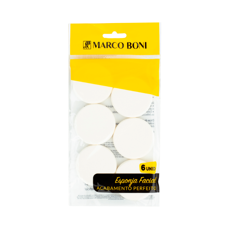 Marco Boni Conjunto Com 06 Esponja Facial Acabamento Perfeito