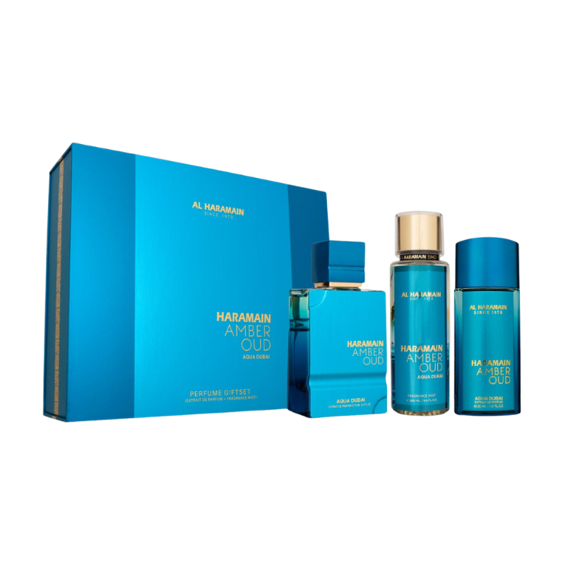 Al Haramain Amber Oud Kit Aqua Dubai Unissex  250ml Extrait De Parfum