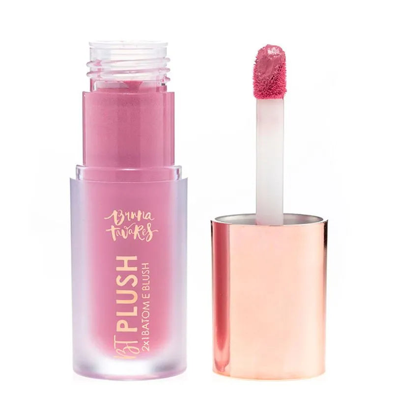 Bruna Tavares BT Plush 2X1 Batom E Blush Mauve 6G