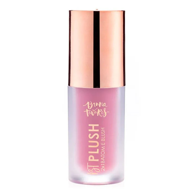 Bruna Tavares BT Plush 2X1 Batom E Blush Mauve 6G