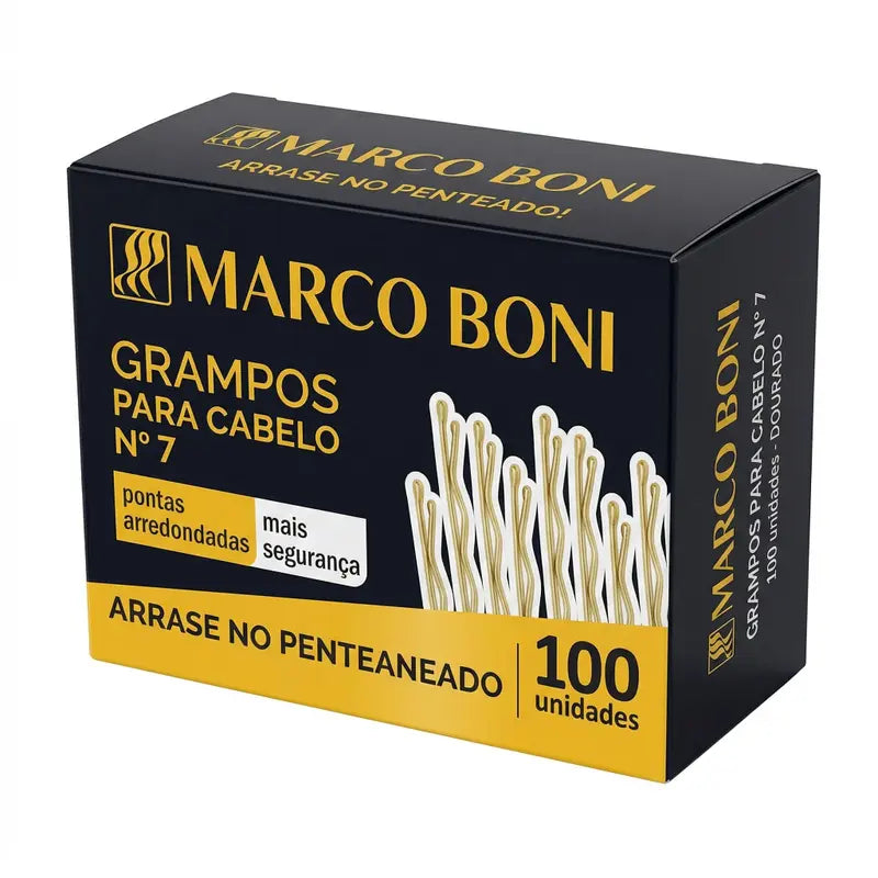 Marco Boni Grampos Para Cabelo Dourado N 7 Ref. 8310