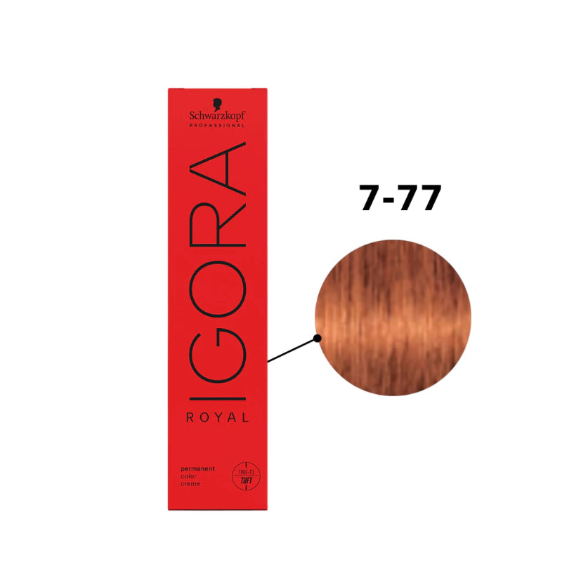 Schwarzkopf Igora Royal Louro Médio Cobre Extra 7-77  60ml